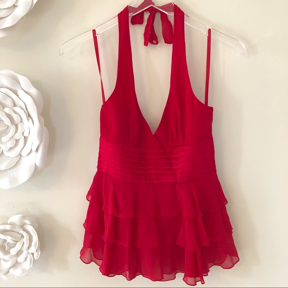 Vibrant red blouse